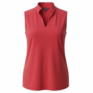 Talbots Top Womens Plus Size 1X Pink Sleeveless Stretch Preppy Colorful